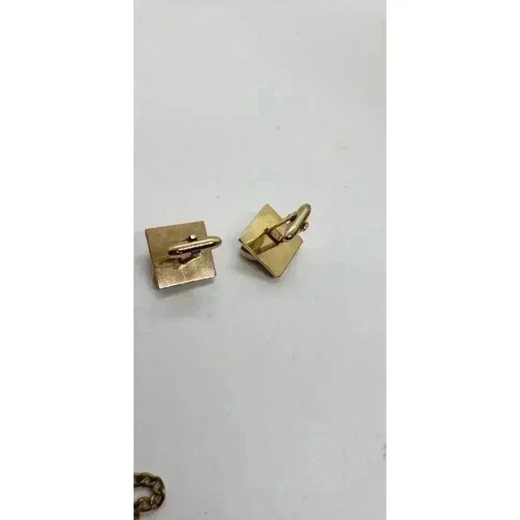 Vintage Cufflinks Bowling Ball & Pin Gold & Silver 3D Dimensional Cuff Links - Picture 5 of 8